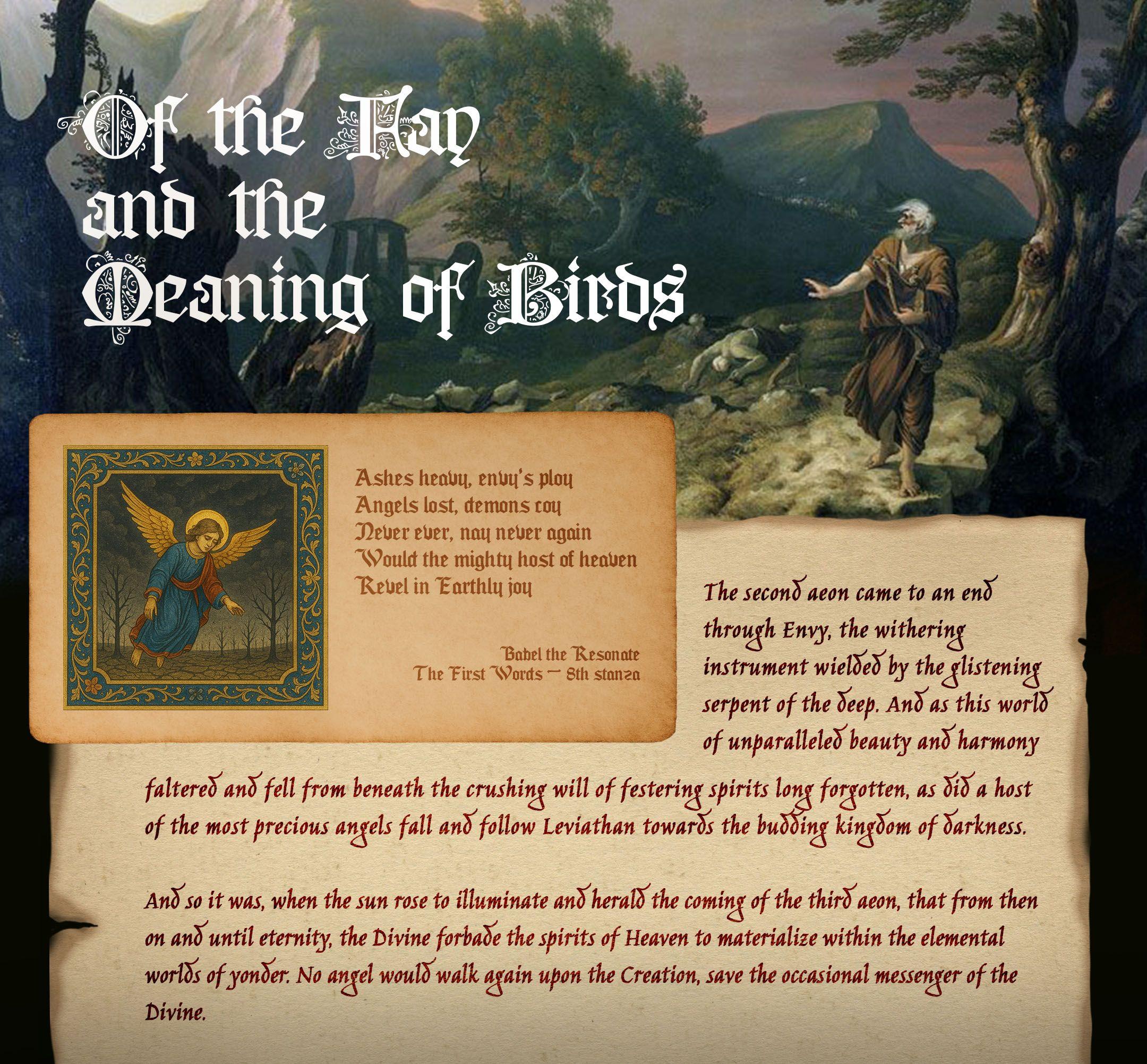 Of the Fay and the Meaning of Birds I