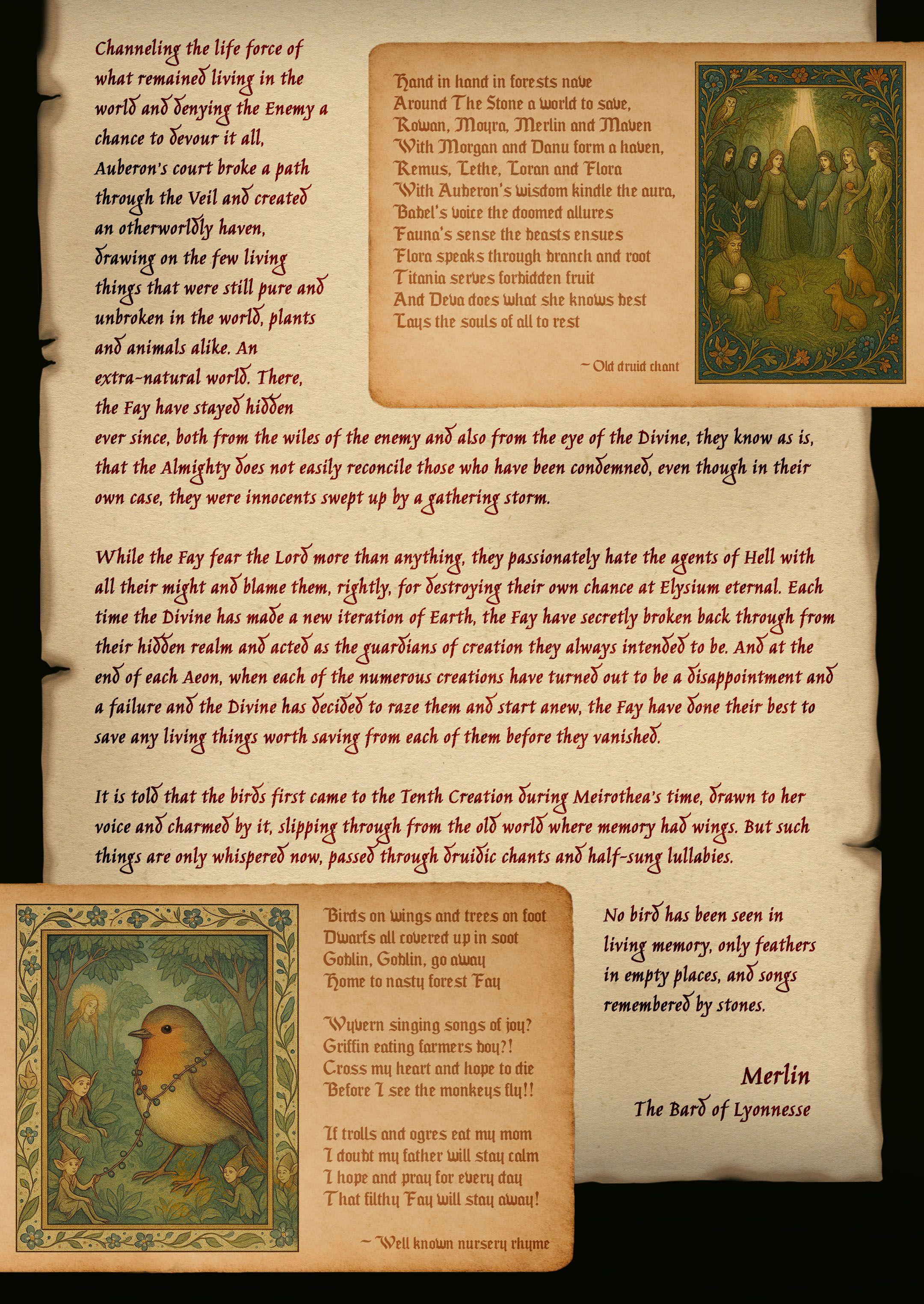Of the Fay and the Meaning of Birds IV