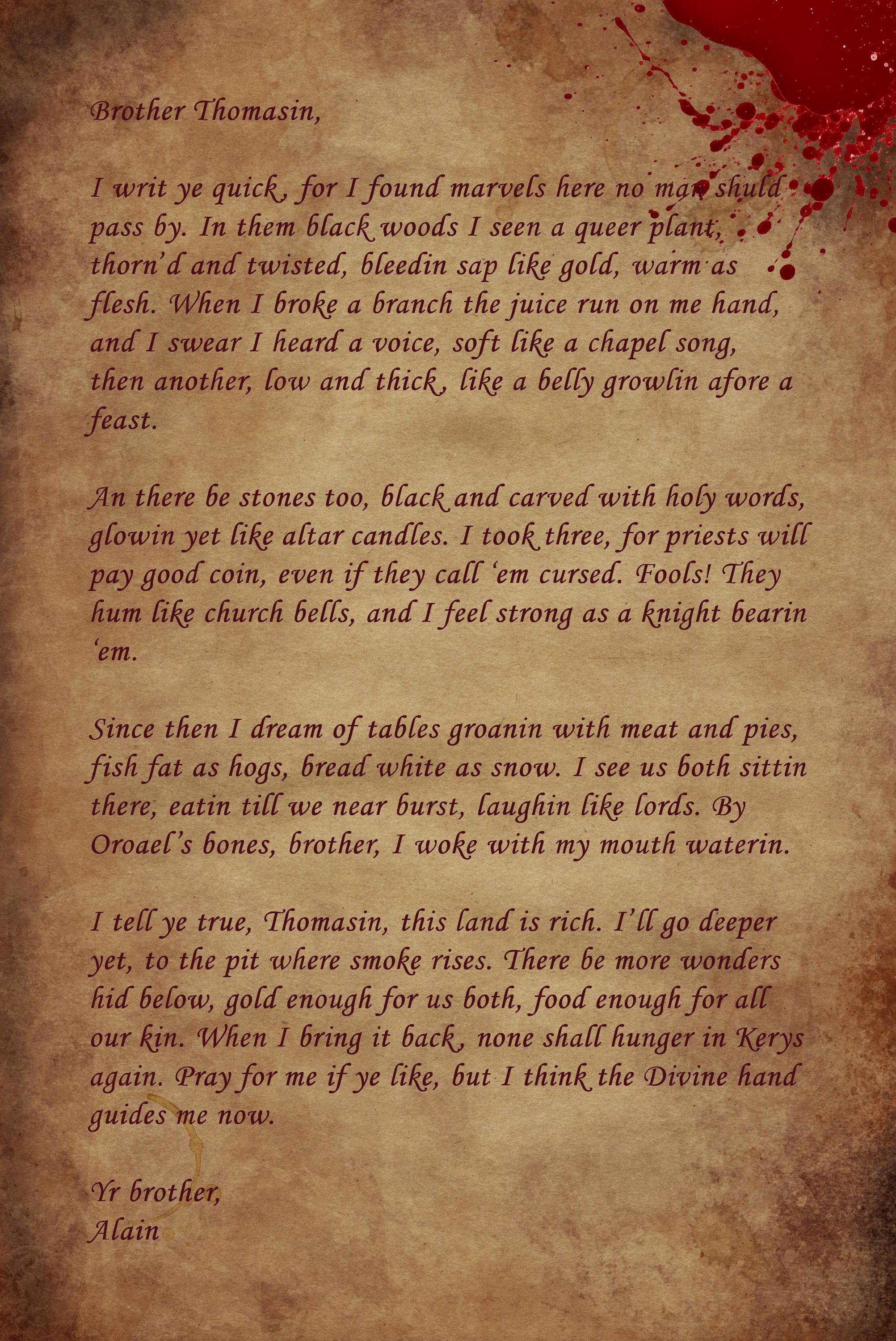 A letter found in Lyonesse