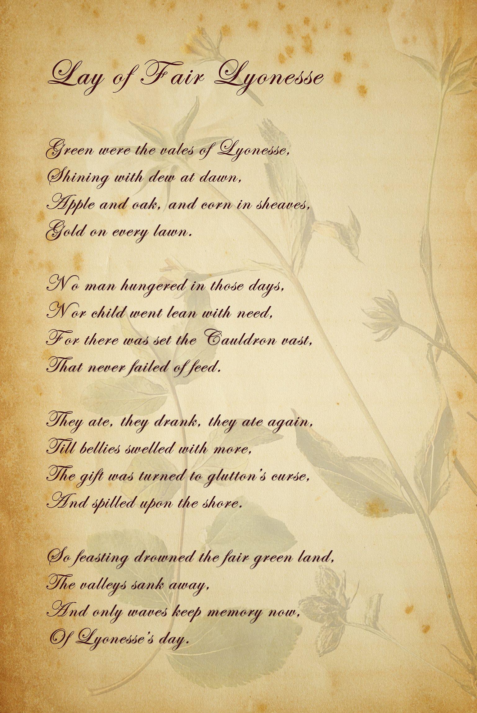 Lay of Fair Lyonesse