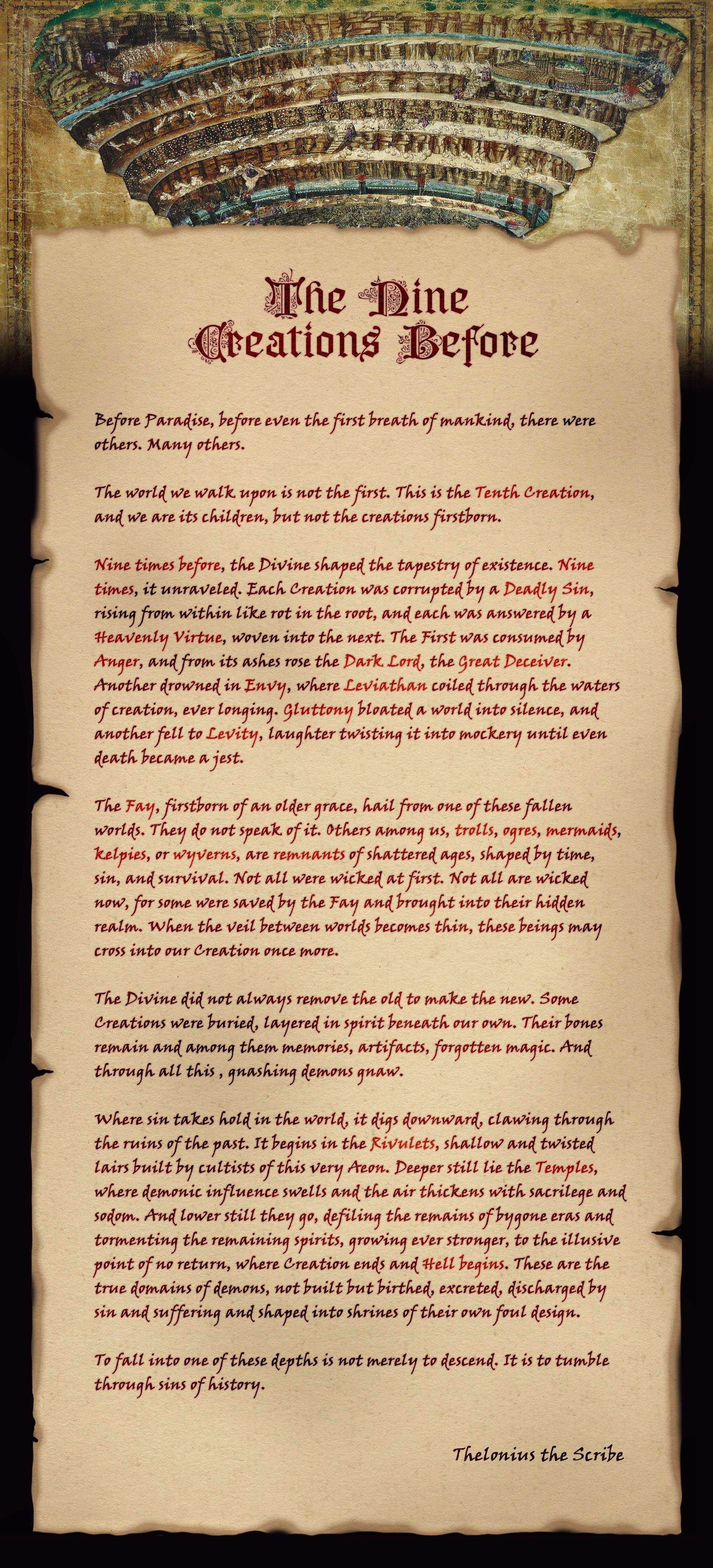 Thelonius, The Nine Creations before (I.2)